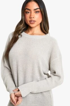 Robe Pull à Col Ras-du-cou -BOOHO Kleidung Magasin dzz13087 silver xl 3