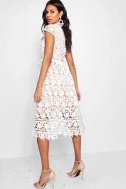 Robe De Demoiselle D'honneur Mi-longue En Dentelle 7 Robe De Demoiselle D'honneur Mi-longue En Dentelle -BOOHO Kleidung Magasin dzz29491 ivory xl 1