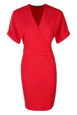 Robe Cache-cœur Effet Ceinture 8 Robe Cache-cœur Effet Ceinture -BOOHO Kleidung Magasin dzz36727 red xl 2