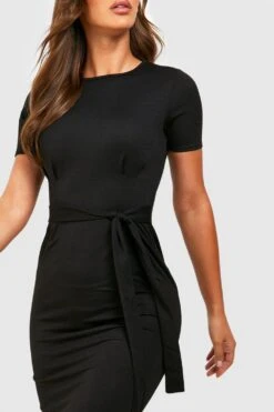 Robe Mi-longue Ajustée à Ceinture -BOOHO Kleidung Magasin dzz64334 black xl 3