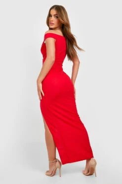 Robe Longue à épaules Dénudées Pour Demoiselle D'honneur -BOOHO Kleidung Magasin dzz64606 red xl 1