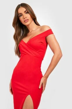 Robe Longue à épaules Dénudées Pour Demoiselle D'honneur -BOOHO Kleidung Magasin dzz64606 red xl 2