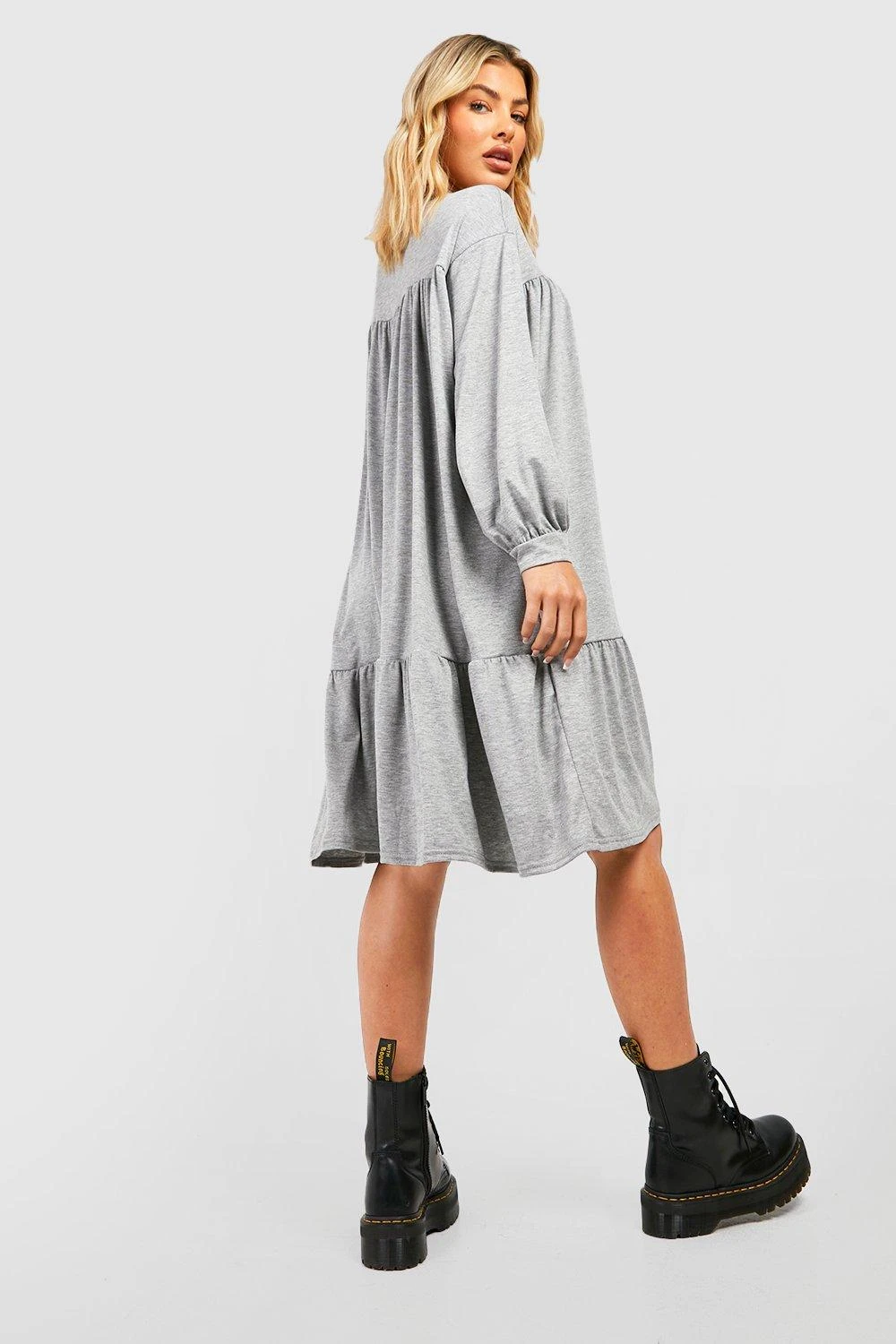 Robe Midi Ample à Manches Longues 4 Robe Midi Ample à Manches Longues – Image 2