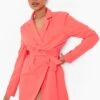 Robe Blazer Cache-coeur Nouée Sur Le Devant -BOOHO Kleidung Magasin fzz25736 neon pink xl