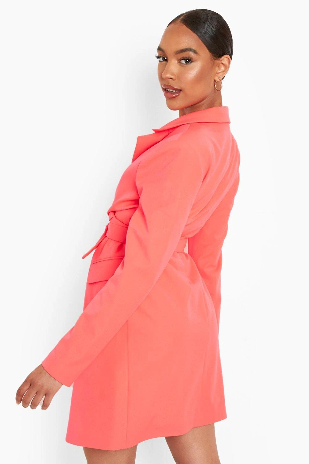 Robe Blazer Cache-coeur Nouée Sur Le Devant 4 Robe Blazer Cache-coeur Nouée Sur Le Devant – Image 2