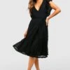 Robe Patineuse Mi Longue à Dentelle Et Manches Volantées -BOOHO Kleidung Magasin fzz31400 black xl