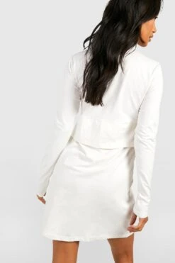 Robe T-shirt Oversize à Col Ras-du-cou Et Manches Longues -BOOHO Kleidung Magasin fzz54490 stone xl 1