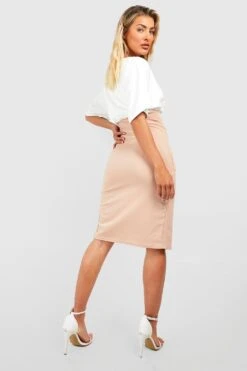 Robe Mi-longue Color Block à Manches Kimono -BOOHO Kleidung Magasin fzz67771 stone xl 1