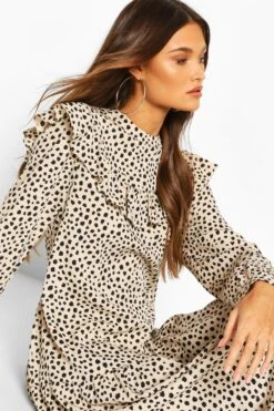 Robe Mi-longue Volantée à Pois 9 Robe Mi-longue Volantée à Pois -BOOHO Kleidung Magasin fzz70090 black xl 3