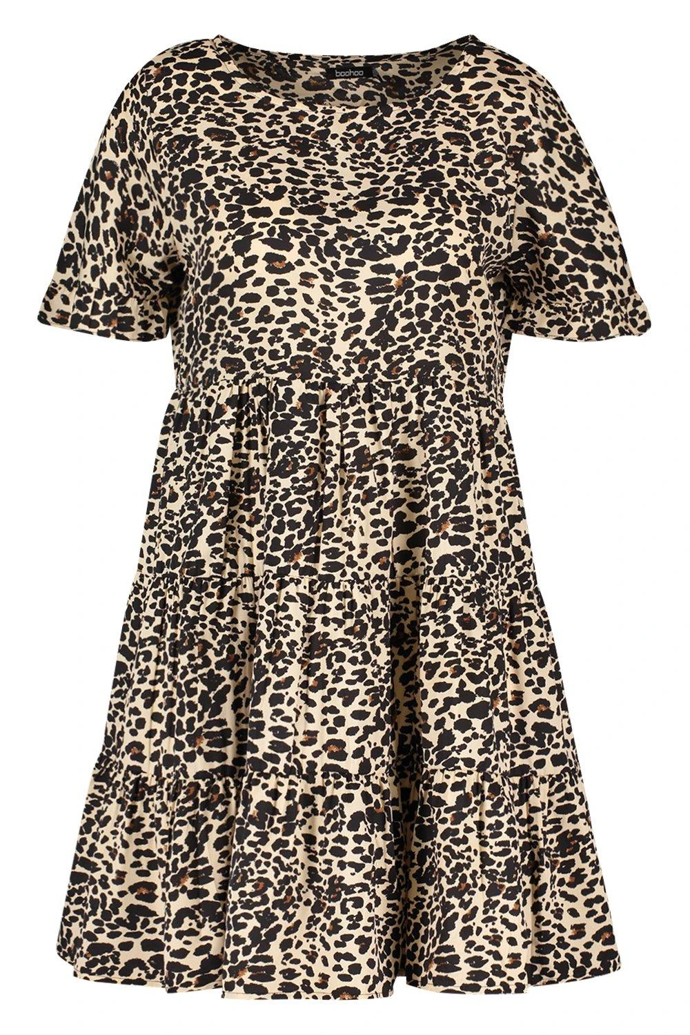 Robe Babydoll à Manches Bouffantes Et Imprimé Léopard 5 Robe Babydoll à Manches Bouffantes Et Imprimé Léopard – Image 3