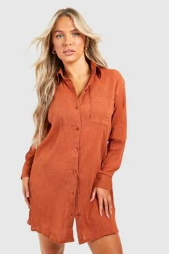 Robe Chemise De Plage -BOOHO Kleidung Magasin gzz00296 tan xl 2