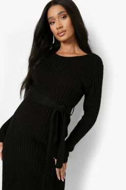 Maternité - Robe Mi-longue à Ceinture -BOOHO Kleidung Magasin gzz01391 black xl 3