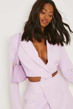 Tall - Robe Blazer Ajustée à Dos Nu -BOOHO Kleidung Magasin gzz03037 lilac xl 3
