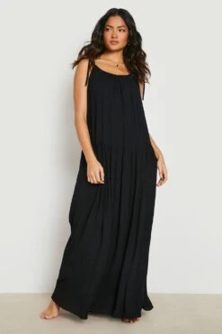 BOOHOO Robe De Plage Longue Recyclée Texturée -BOOHO Kleidung Magasin gzz04359 black xl 2