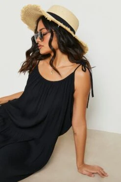 BOOHOO Robe De Plage Longue Recyclée Texturée -BOOHO Kleidung Magasin gzz04359 black xl 3