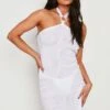 Petite - Robe Courte Recyclée En Crochet à Boucle -BOOHO Kleidung Magasin gzz05816 white xl