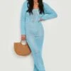 BOOHOO Petite - Robe Longue Recyclée En Crochet -BOOHO Kleidung Magasin gzz05820 pastel20blue xl