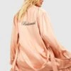 Robe De Chambre Premium Recyclée à Broderie Bridesmaid 1 Robe De Chambre Premium Recyclée à Broderie Bridesmaid -BOOHO Kleidung Magasin gzz06656 rose20gold xl