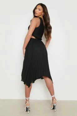 Tall - Robe Asymétrique Plissée -BOOHO Kleidung Magasin gzz07116 black xl 1