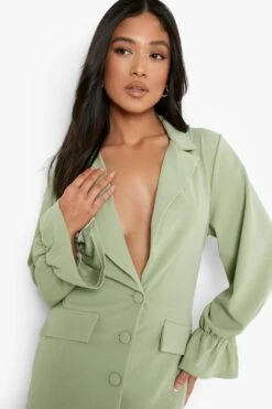 Petite - Robe Blazer à Manches évasées -BOOHO Kleidung Magasin gzz08606 mint xl 3