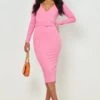 Robe Mi-longue à Ceinture 1 Robe Mi-longue à Ceinture -BOOHO Kleidung Magasin gzz10401 candy20pink xl