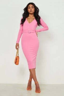 Robe Mi-longue à Ceinture