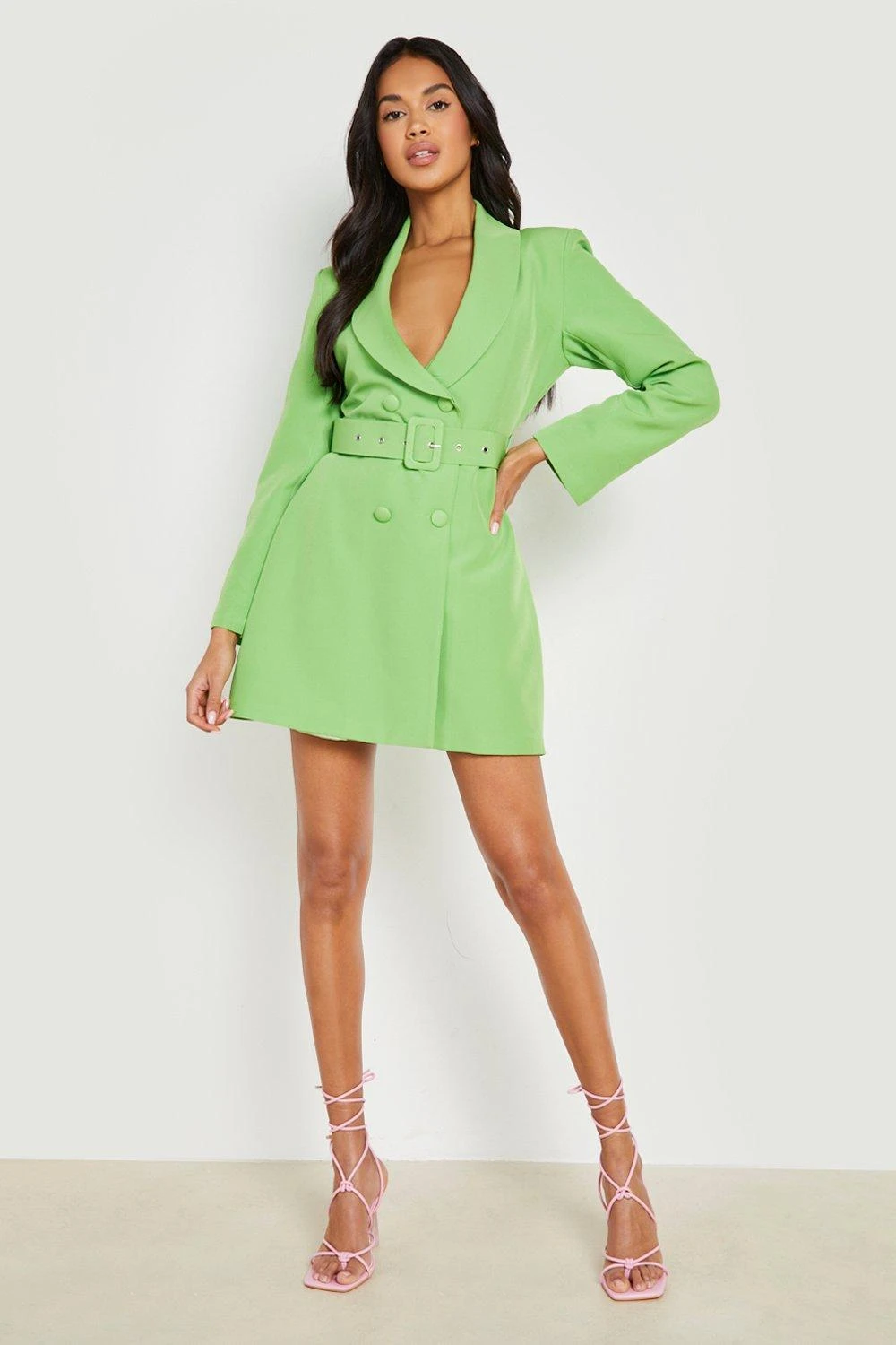 Robe Blazer De Costume à Ceinture 5 Robe Blazer De Costume à Ceinture – Image 3