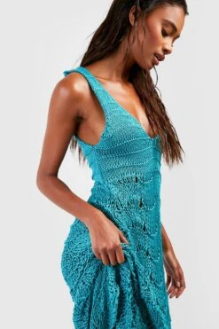 Robe De Plage En Crochet -BOOHO Kleidung Magasin gzz13047 aqua xl 3