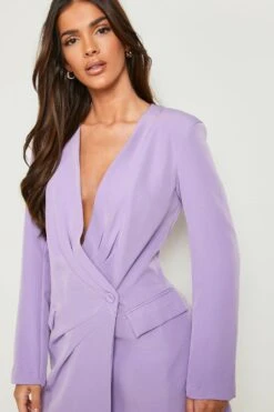 Robe Blazer Froncée Ajustée 9 Robe Blazer Froncée Ajustée -BOOHO Kleidung Magasin gzz14463 lilac xl 3