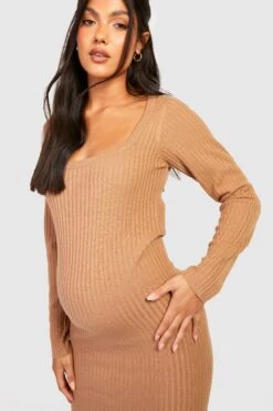 BOOHOO Maternité - Robe De Grossesse Mi-longue -BOOHO Kleidung Magasin gzz15112 taupe xl 3