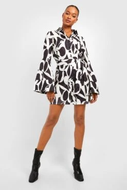 Tall - Robe Chemise à Manches évasées -BOOHO Kleidung Magasin gzz15497 black xl 2