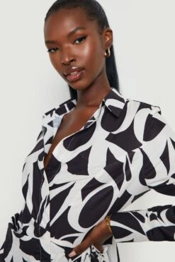 Robe Portefeuille Imprimée -BOOHO Kleidung Magasin gzz16098 black xl 3