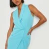 Robe Blazer Croisée Sans Manches 1 Robe Blazer Croisée Sans Manches -BOOHO Kleidung Magasin gzz16129 aqua xl