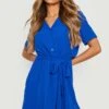 Robe Chemise à Attaches -BOOHO Kleidung Magasin gzz16243 bright20blue xl