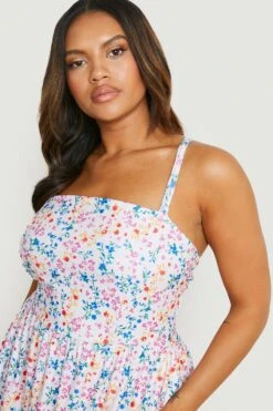 Grande Taille - Robe Droite à Broderies Fleuries -BOOHO Kleidung Magasin gzz16821 white xl 3