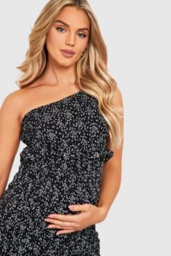 Maternité - Robe De Grossesse Asymétrique Froncée 8 Maternité - Robe De Grossesse Asymétrique Froncée -BOOHO Kleidung Magasin gzz17094 black xl 2