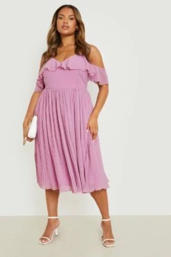 Grande Taille - Robe De Demoiselle D'honneur à épaules Dénudées