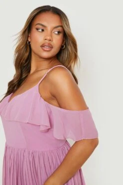 Grande Taille - Robe De Demoiselle D'honneur à épaules Dénudées -BOOHO Kleidung Magasin gzz17429 rose xl 2