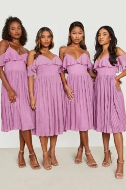 Grande Taille - Robe De Demoiselle D'honneur à épaules Dénudées -BOOHO Kleidung Magasin gzz17429 rose xl 3