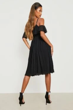 Robe Demoiselle D'honneur à Volants Et épaules Dénudées -BOOHO Kleidung Magasin gzz17446 black xl 1