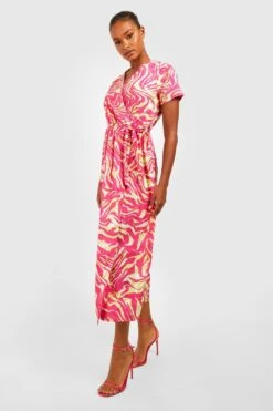 Tall - Robe Mi-longue Zébrée -BOOHO Kleidung Magasin gzz18494 pink xl 2
