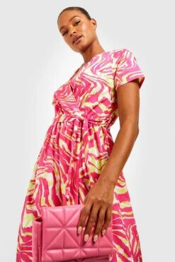 Tall - Robe Mi-longue Zébrée -BOOHO Kleidung Magasin gzz18494 pink xl 3