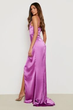 Robe Portefeuille Satinée -BOOHO Kleidung Magasin gzz18790 magenta xl 1