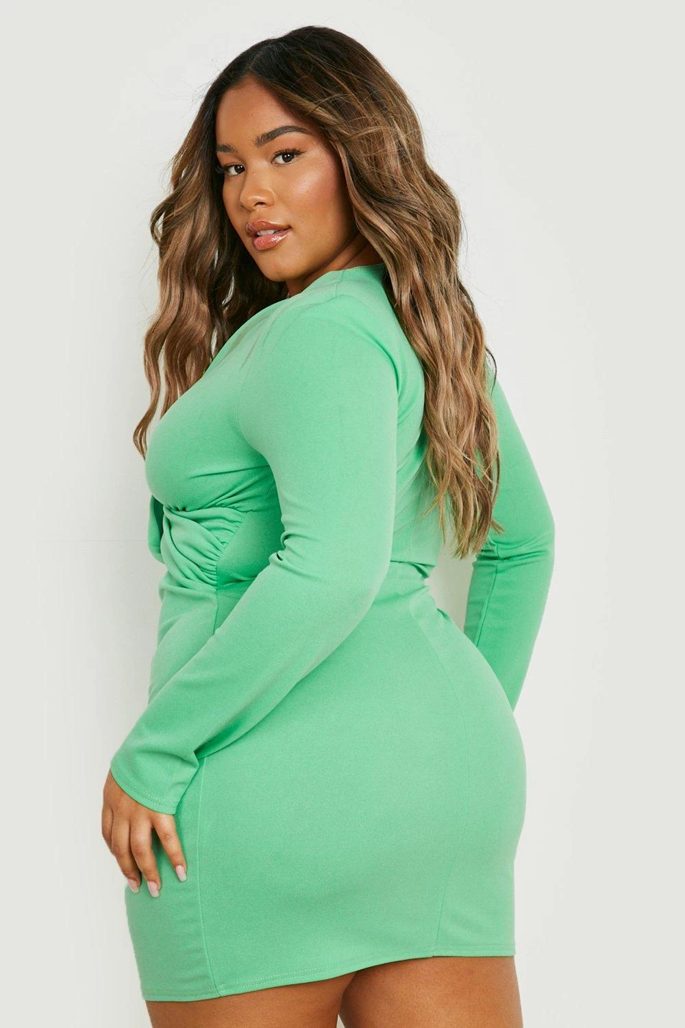 Grande Taille - Robe Blazer à Détails Croisés 4 Grande Taille - Robe Blazer à Détails Croisés – Image 2