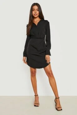 Robe Blazer Drapée -BOOHO Kleidung Magasin gzz19640 black xl 2