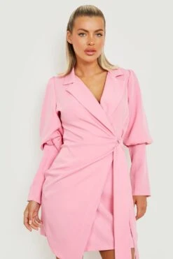 Robe Blazer à Manches Bouffantes