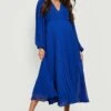 Maternité - Robe De Grossesse Portefeuille Plissée -BOOHO Kleidung Magasin gzz19976 cobalt xl