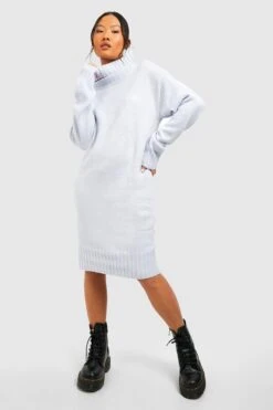 Petite - Robe Pull à Col Roulé