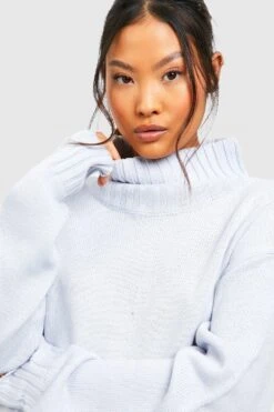 Petite - Robe Pull à Col Roulé -BOOHO Kleidung Magasin gzz20064 dusty20blue xl 3