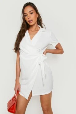 Robe Blazer à Manches Courtes 8 Robe Blazer à Manches Courtes -BOOHO Kleidung Magasin gzz20512 white xl 2